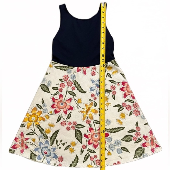 💙🌺 Old Navy Fit & Flare Tank Dress | Navy Top | Floral Skirt | Large (10-12) - Picture 6 of 9